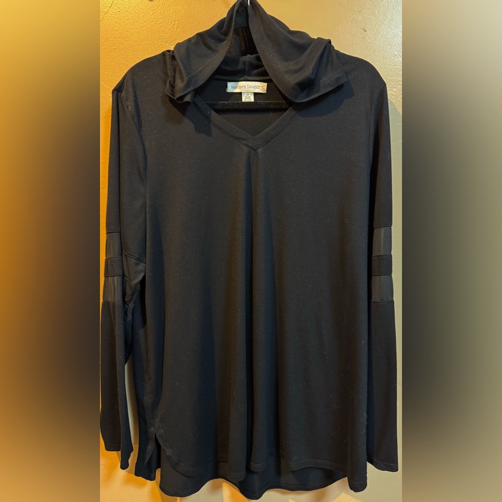 New York Laundry Black Relaxed Sweatshirt Hoodie